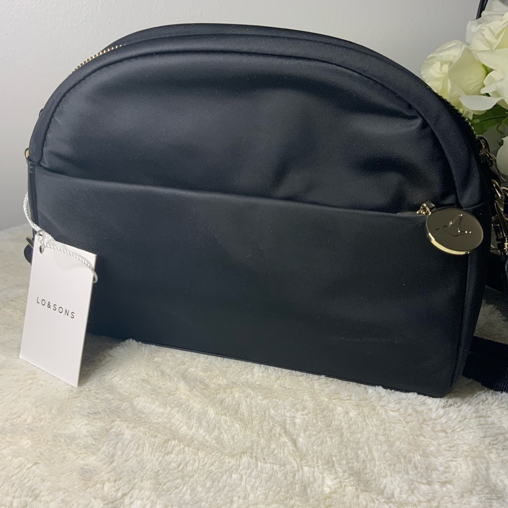 Lo & Sons Nouvelle black nylon crossbody